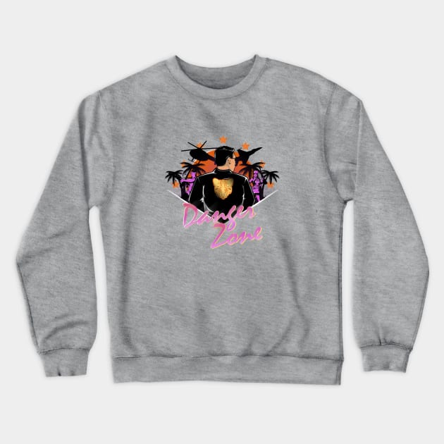 Drive to the Danger Zone Crewneck Sweatshirt by BCArtDesign